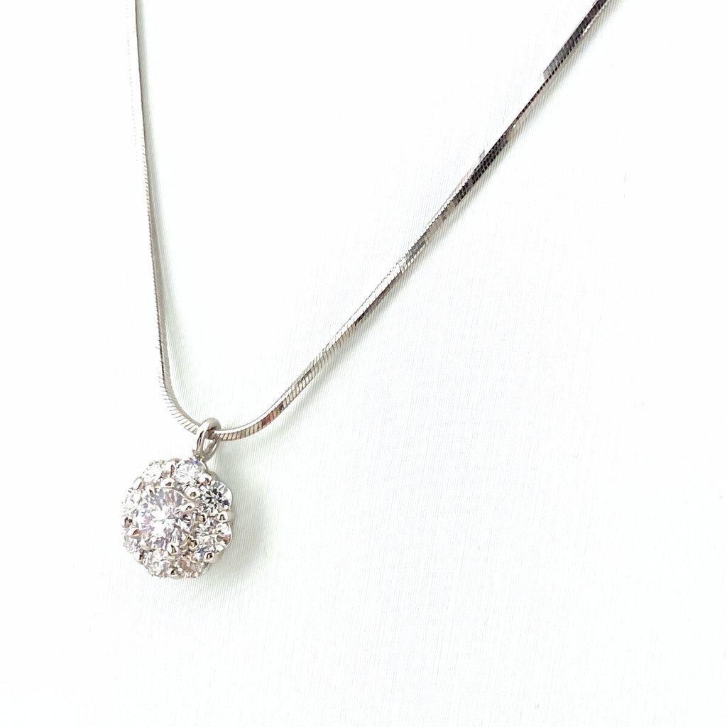 ダイヤモンド デザインネックレス プラチナ ペンダント メレダイヤ ネックレス Pt900 Pt850 ダイヤモンド レディース 【中古】nbjwl