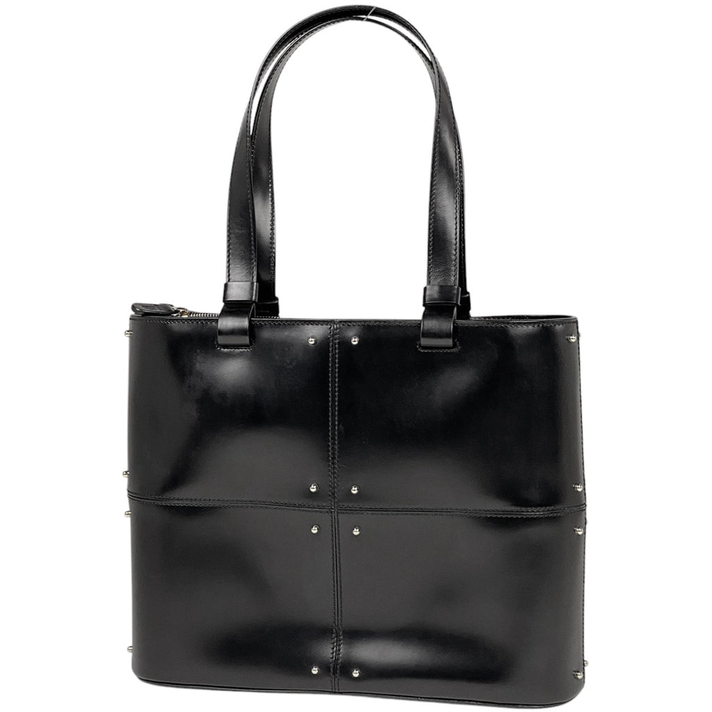 トッズ スタッズ トートバッグ ハンドバッグ トートバッグ レザー ブラック レディース 【中古】 brbag