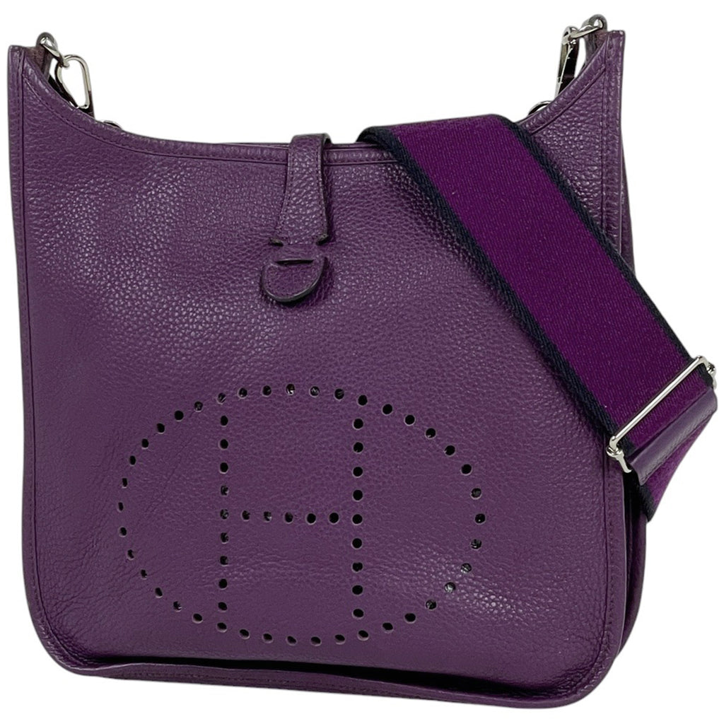 【在庫一掃】 エルメス エヴリン 3 PM パンチング Hロゴ ショルダーバッグ トリヨンクレマンス パープル □P レディース 【中古】 brbag