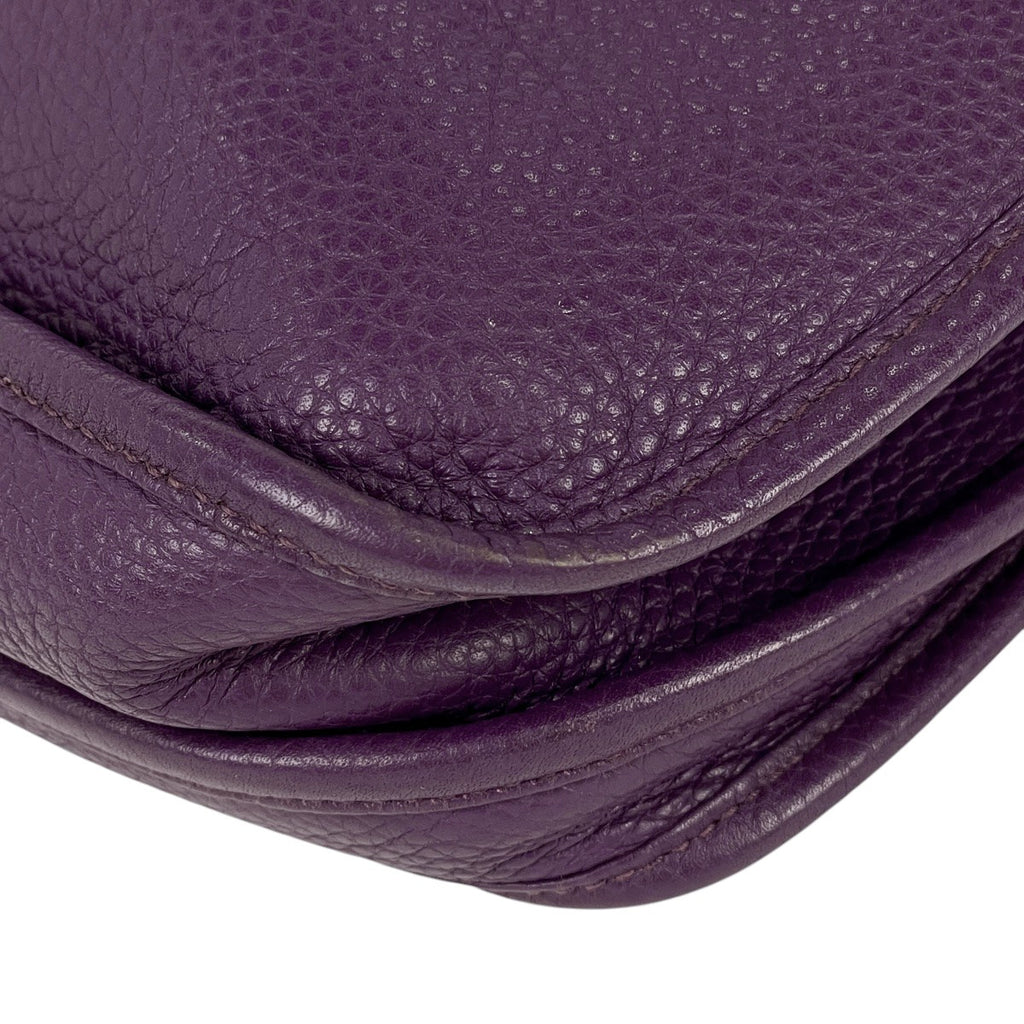 【在庫一掃】 エルメス エヴリン 3 PM パンチング Hロゴ ショルダーバッグ トリヨンクレマンス パープル □P レディース 【中古】 brbag