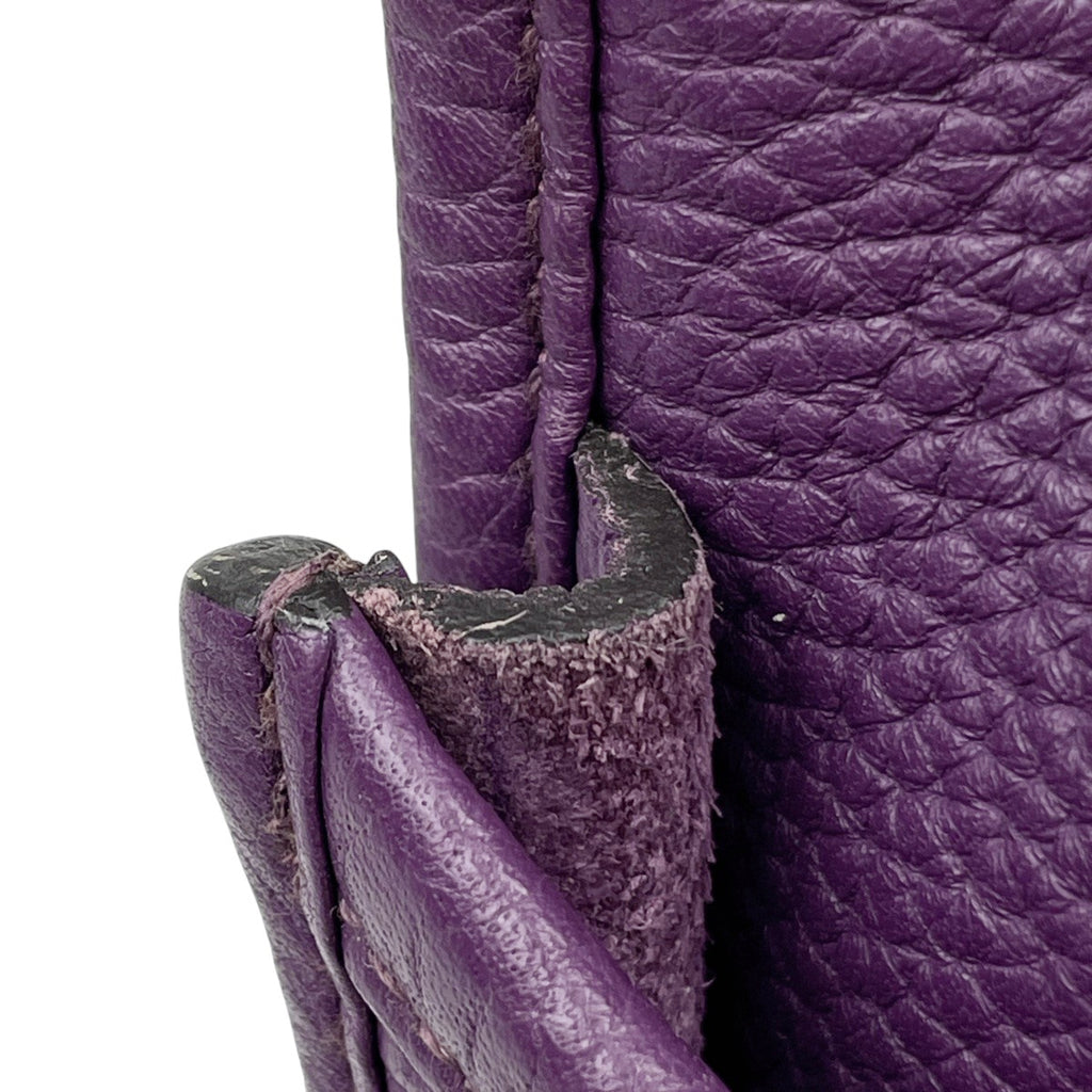 【在庫一掃】 エルメス エヴリン 3 PM パンチング Hロゴ ショルダーバッグ トリヨンクレマンス パープル □P レディース 【中古】 brbag