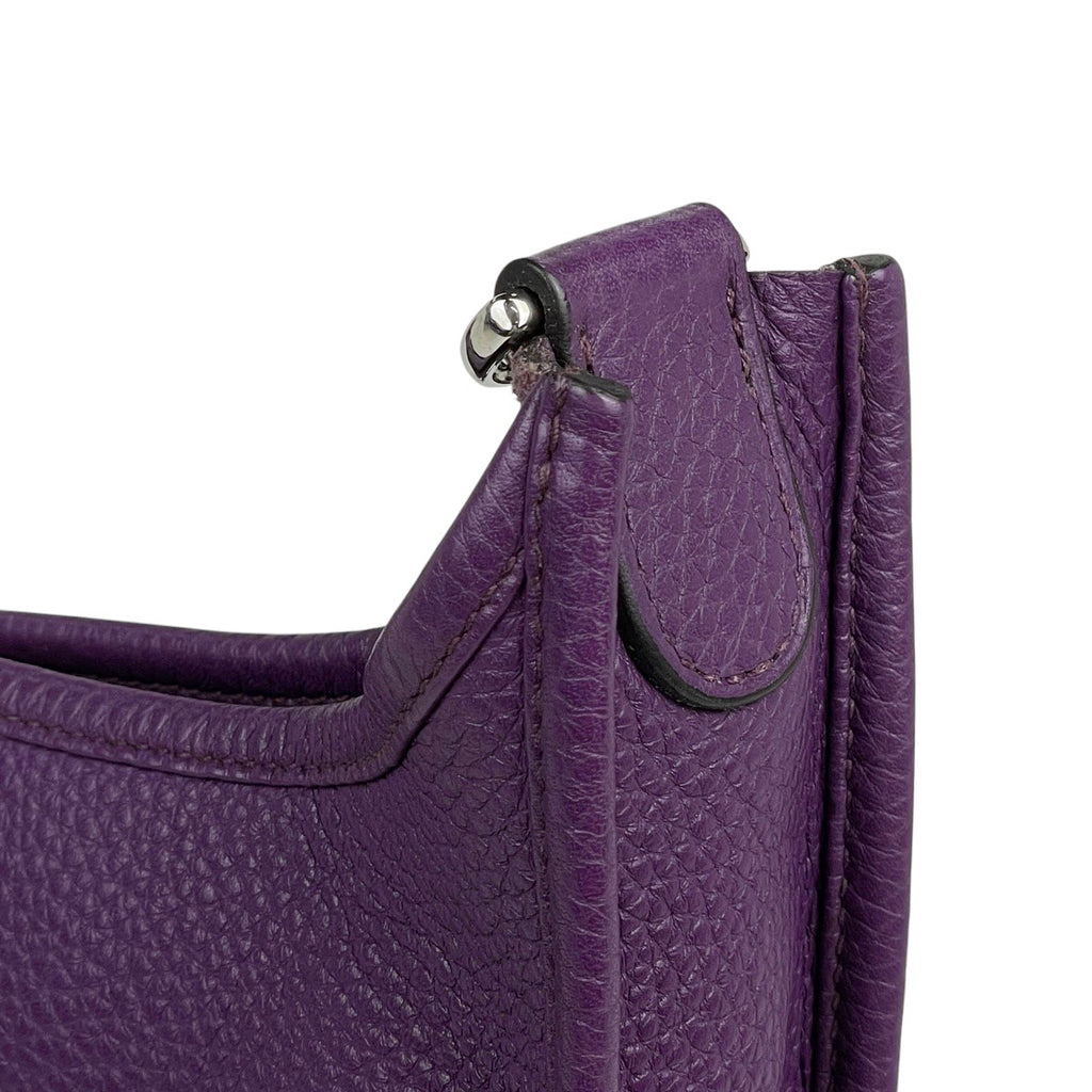 【在庫一掃】 エルメス エヴリン 3 PM パンチング Hロゴ ショルダーバッグ トリヨンクレマンス パープル □P レディース 【中古】 brbag