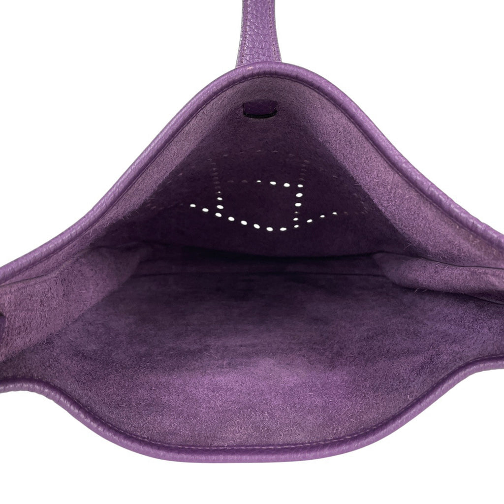 【在庫一掃】 エルメス エヴリン 3 PM パンチング Hロゴ ショルダーバッグ トリヨンクレマンス パープル □P レディース 【中古】 brbag