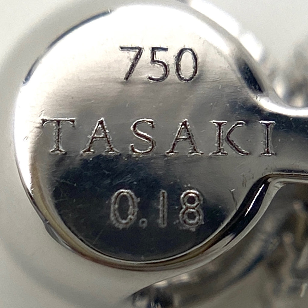 【在庫一掃】 タサキ メレダイヤ デザインネックレス WG ホワイトゴールド ペンダント ネックレス K18 WG ダイヤモンド レディース 【中古】brjwl