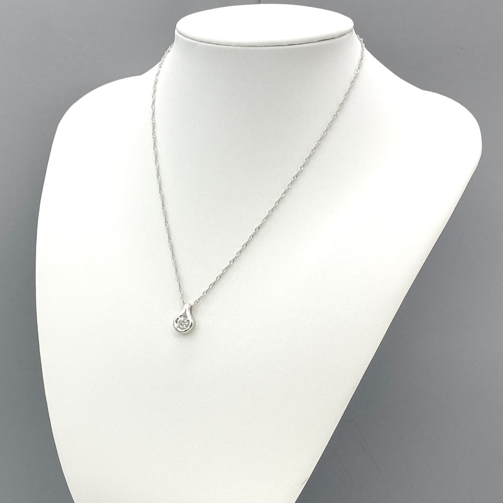 【在庫一掃】 ダイヤモンド デザインネックレス プラチナ ペンダント ネックレス Pt1000 ダイヤモンド レディース 【中古】 nbjwl