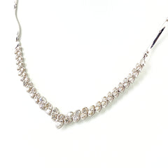 メレダイヤ デザインネックレス WG ホワイトゴールド ネックレス K18 WG レディース 【中古】nbjwl