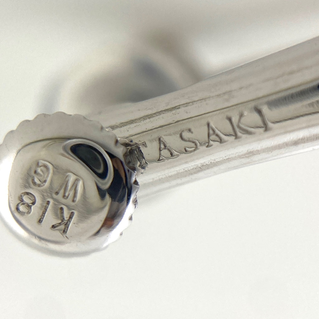 タサキ 羽モチーフ デザインイヤリング WG ホワイトゴールド メレダイヤ フェザー イヤリング K18 750 WG レディース 【中古】brjwl