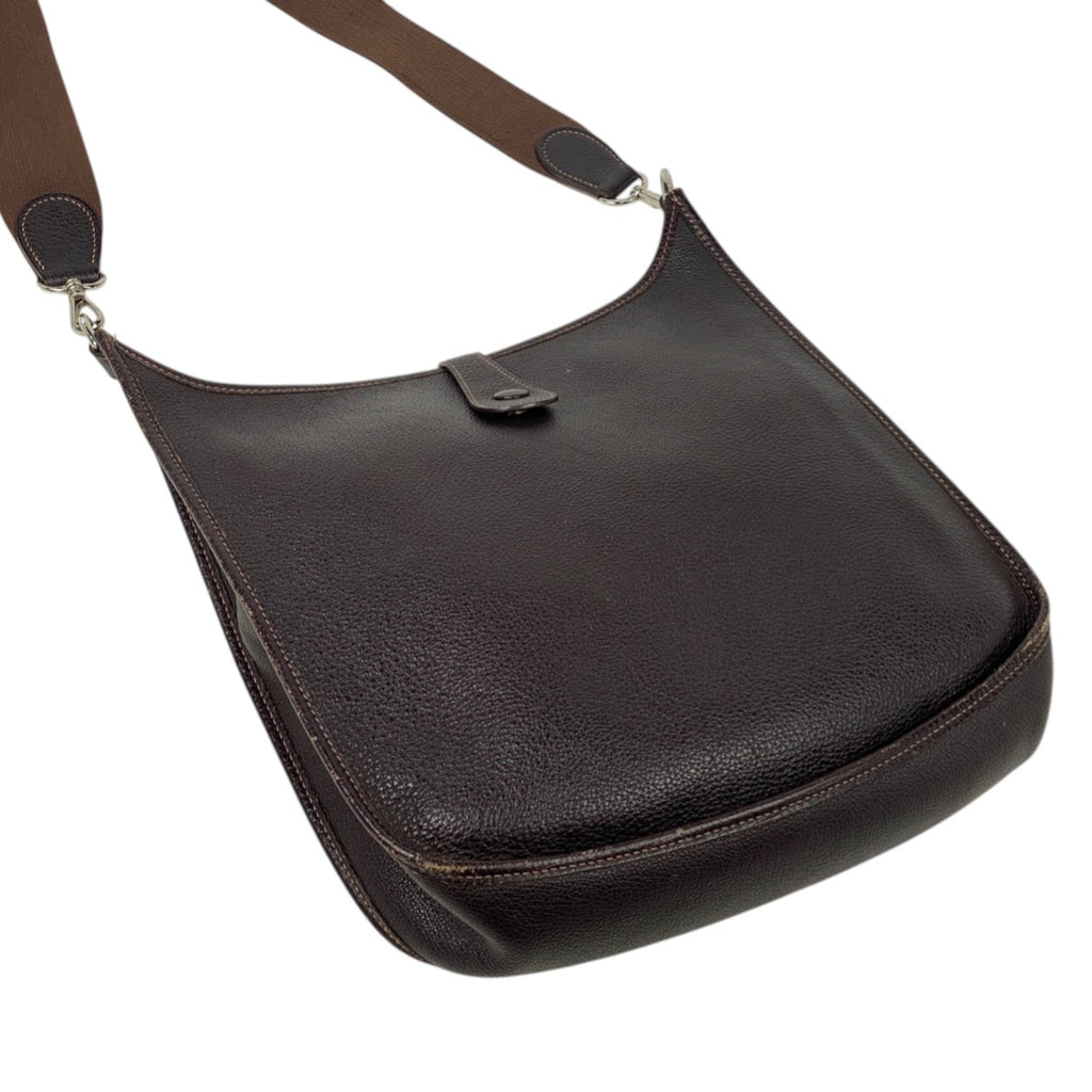 エルメス エヴリン 1 GM パンチング Hロゴ ショルダーバッグ ブッフル ショコラ レディース 【中古】brbag