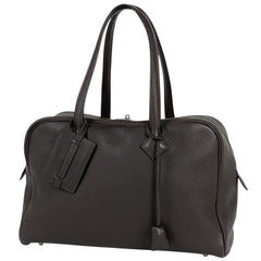 エルメス ヴィクトリア 35 ショルダーバッグ ハンドバッグ トリヨンクレマンス カフェ □K レディース 【中古】brbag