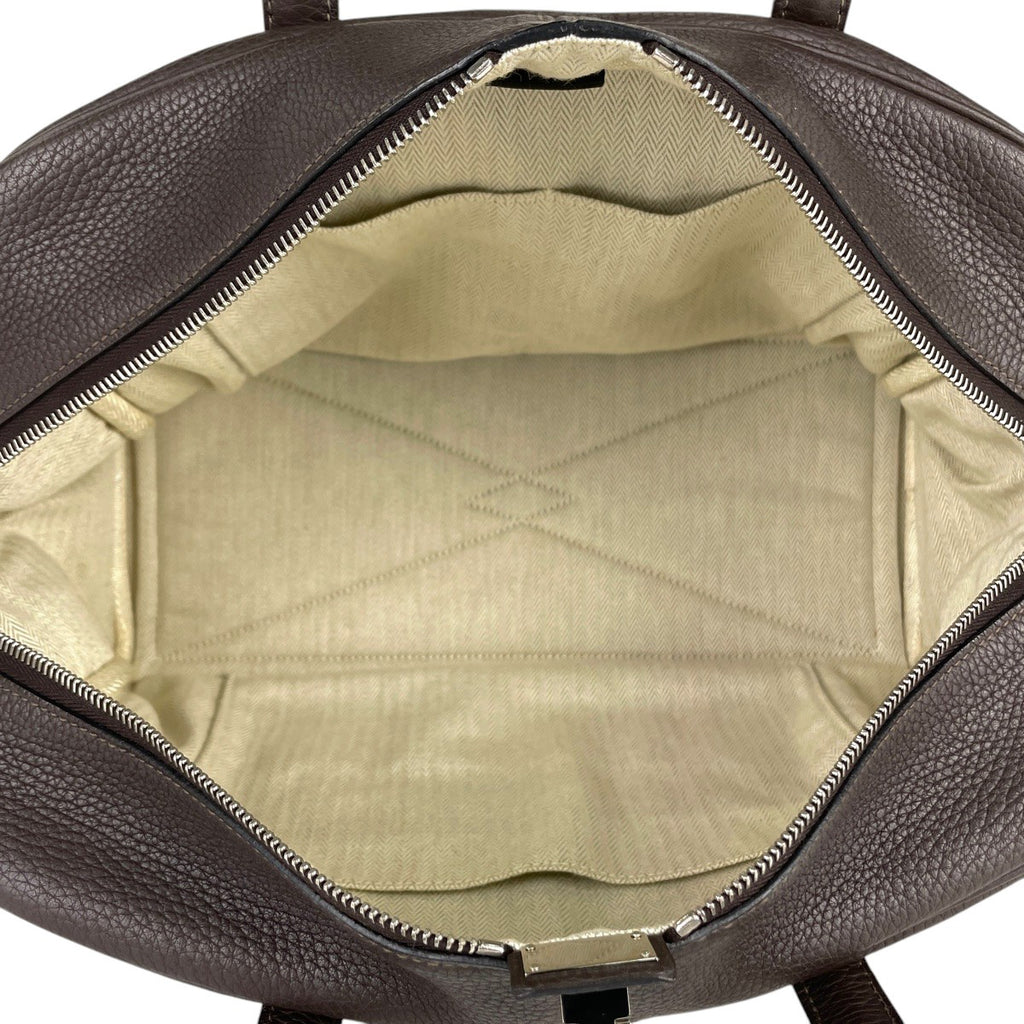 エルメス ヴィクトリア 35 ショルダーバッグ ハンドバッグ トリヨンクレマンス カフェ □K レディース 【中古】brbag