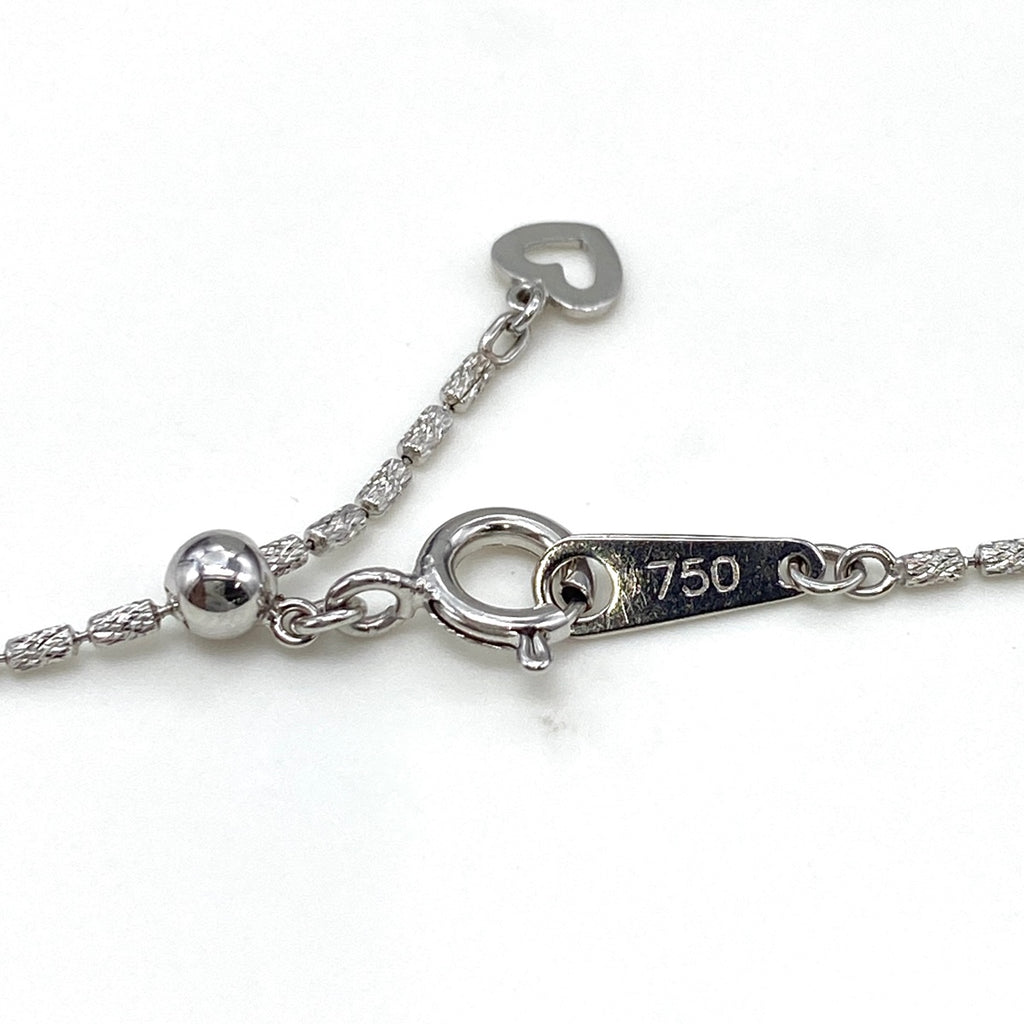 メレダイヤ デザインネックレス WG ホワイトゴールド ネックレス 750 K18 WG レディース 【中古】nbjwl