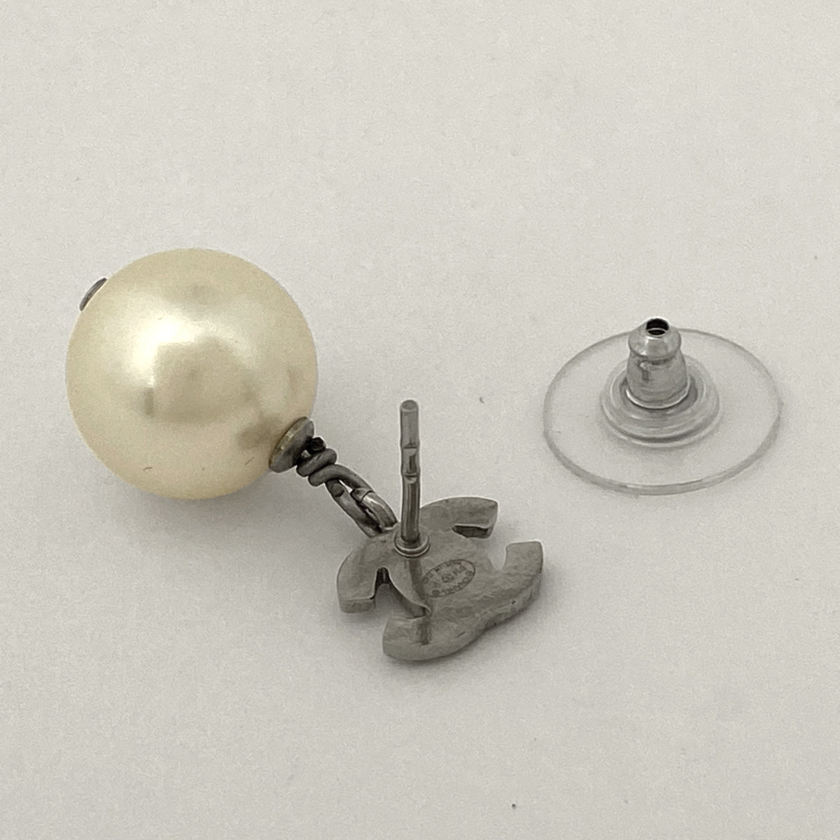 バイセル公式】シャネル ココマーク フェイクパール ピアス CC