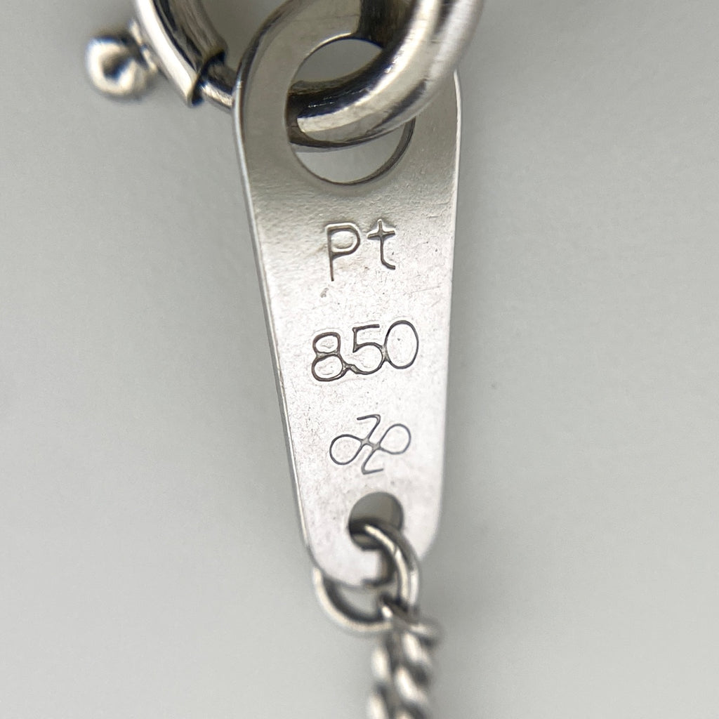 サファイア デザインネックレス プラチナ ペンダント メレダイヤ ネックレス Pt850 サファイア ダイヤモンド レディース 【中古】nbjwl