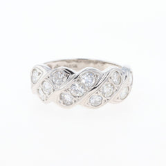 メレダイヤ デザインリング プラチナ 指輪 リング 12号 Pt850 ダイヤモンド レディース 【中古】nbjwl