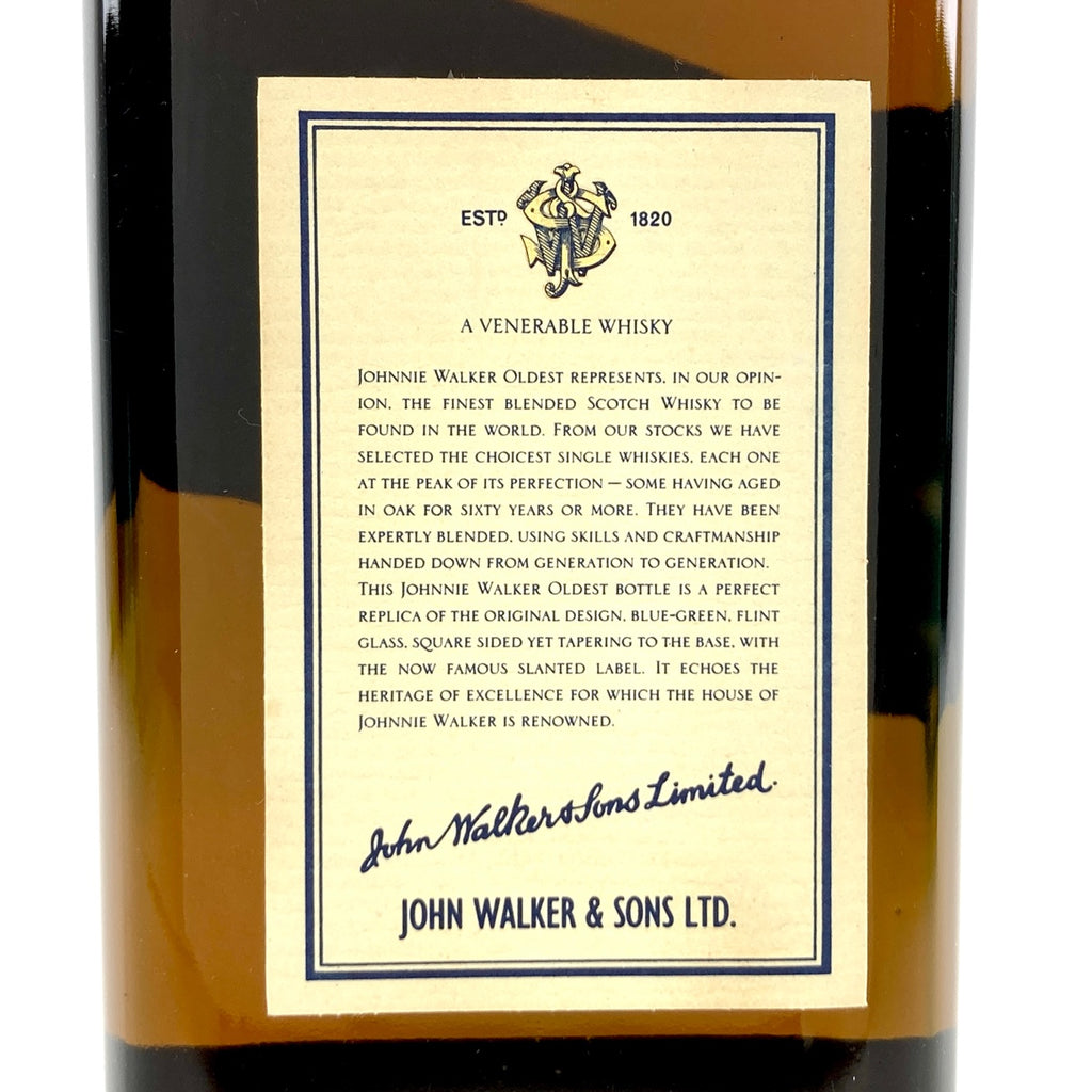 ジョニーウォーカー JOHNNIE WALKER ブルーラベル オールデスト 750ml スコッチウイスキー ブレンデッド 【古酒】