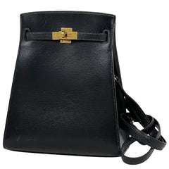 エルメス ケリースポーツ PM 外縫い ショルダーバッグ ボックスカーフ ブラック 〇U レディース 【中古】 brbag