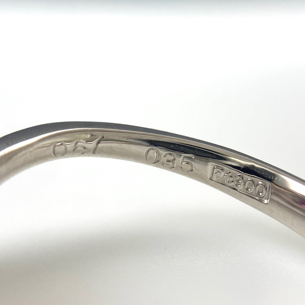ルビー デザインリング プラチナ メレダイヤ 指輪 リング 10.5号 Pt900 ルビー ダイヤモンド レディース 【中古】nbjwl