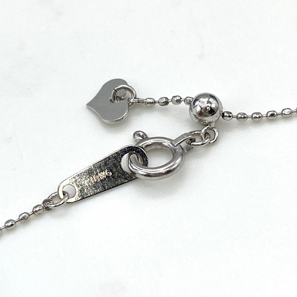 メレダイヤ デザインネックレス WG ホワイトゴールド ペンダント ネックレス K18 WG ダイヤモンド レディース 【中古】nbjwl