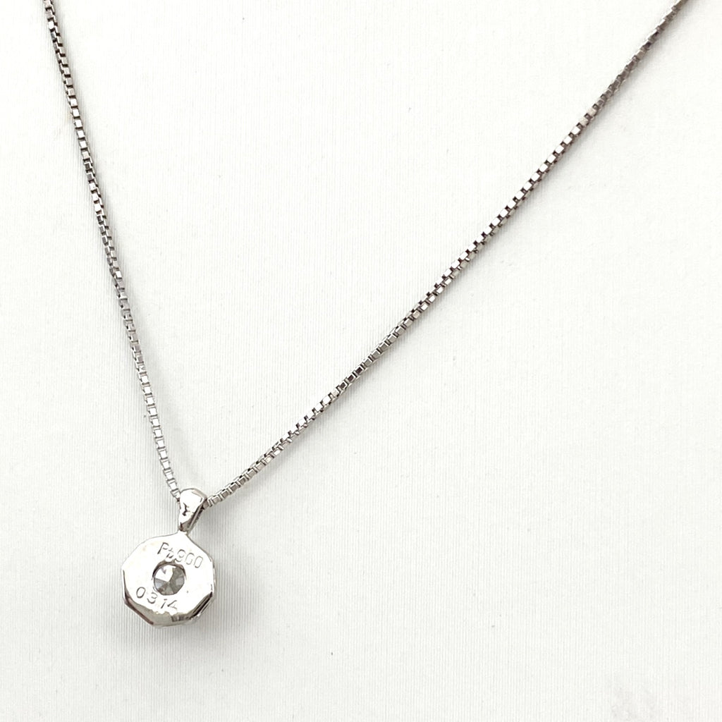 ダイヤモンド デザインネックレス プラチナ ペンダント ネックレス Pt900 Pt850 ダイヤモンド レディース 【中古】nbjwl