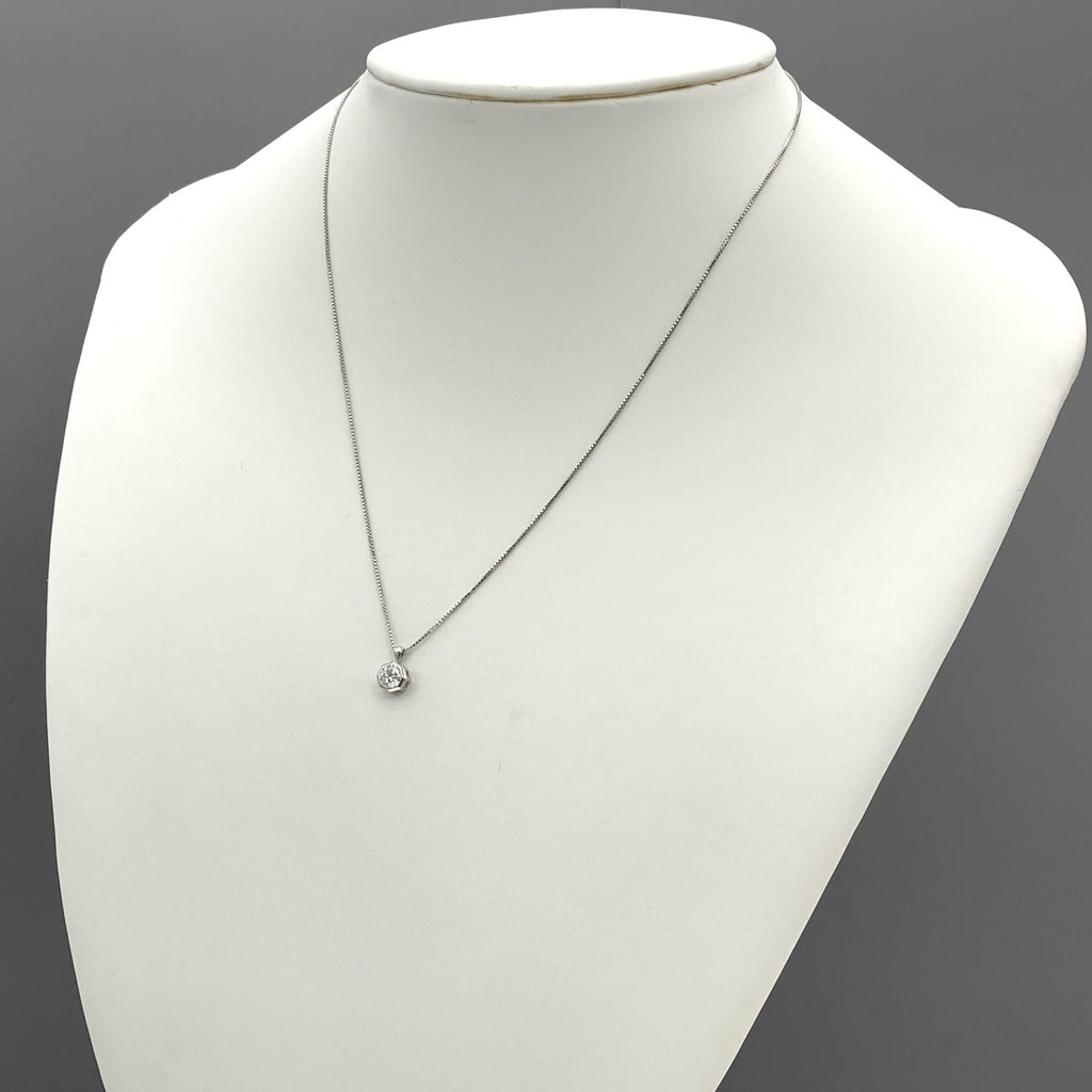 ダイヤモンド デザインネックレス プラチナ ペンダント ネックレス Pt900 Pt850 ダイヤモンド レディース 【中古】nbjwl