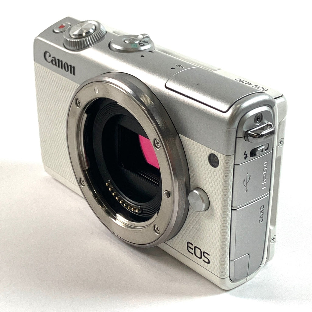 キヤノン Canon EOS M100 EF-M 15-45 IS STM レンズキット ホワイト デジタル ミラーレス 一眼カメラ 【中古】