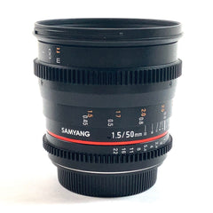 サムヤン SAMYANG VDSLR 50mm T1.5 (キヤノン用) 一眼カメラ用レンズ（マニュアルフォーカス） 【中古】