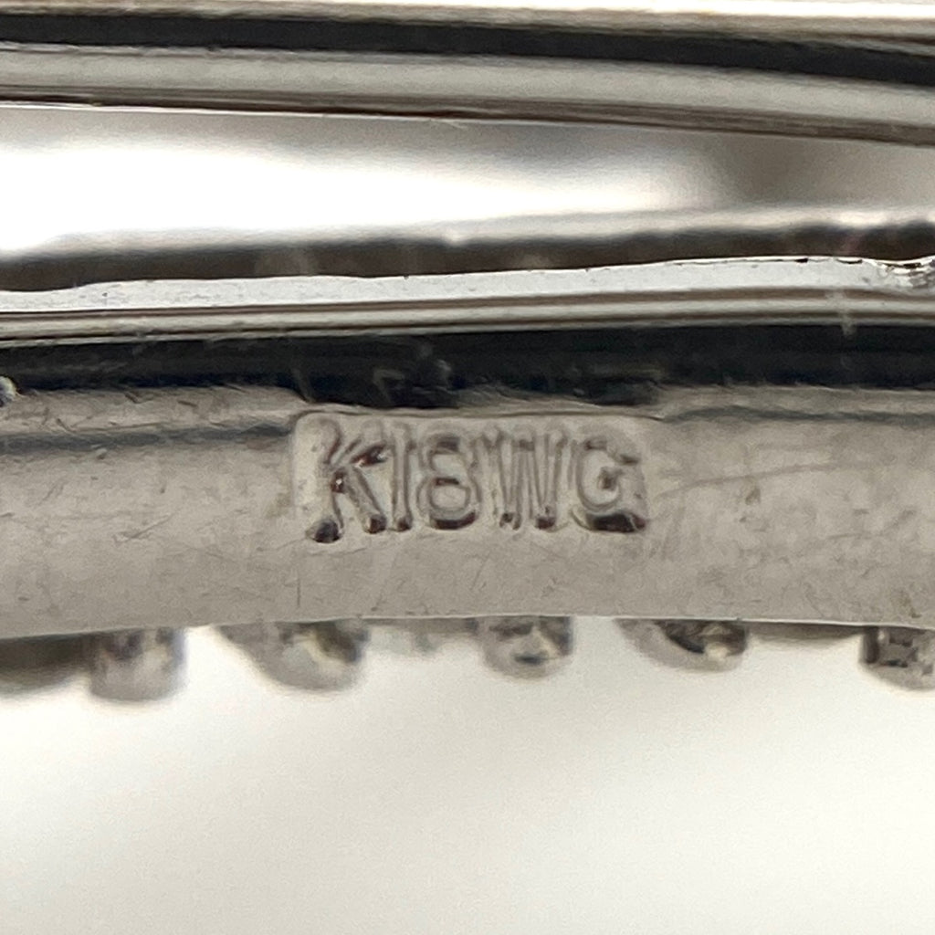 ハートモチーフ デザインネックレス WG ホワイトゴールド ペンダント メレダイヤ ダイヤモンド ネックレス K18 WG 750 レディース 【中古】nbjwl