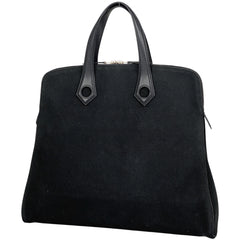 エルメス サックイブー MM トートバッグ ネイビー ハンドバッグ キャンバス ブラック □J レディース 【中古】 brbag
