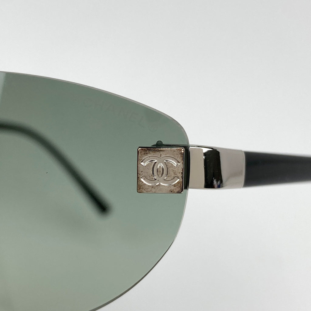 シャネル ココマーク サングラス アイウェア サングラス メタル ブラック 4069 レディース 【中古】brbag