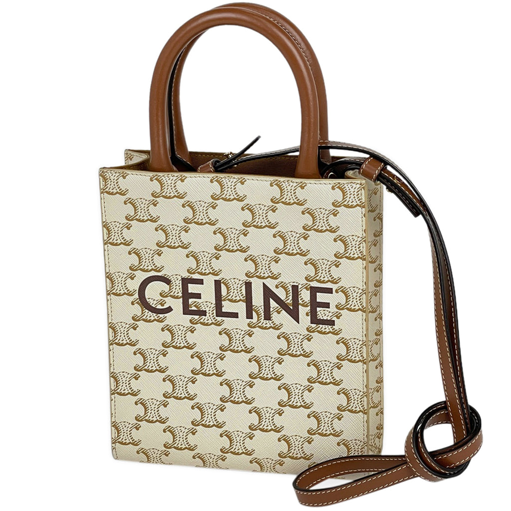 CELINE トリオンフ ミニ バーティカルカバ　ショルダーバッグ 2WAY バイセル公式】【在庫一掃】 セリーヌ ミニ バーティカル カバ
