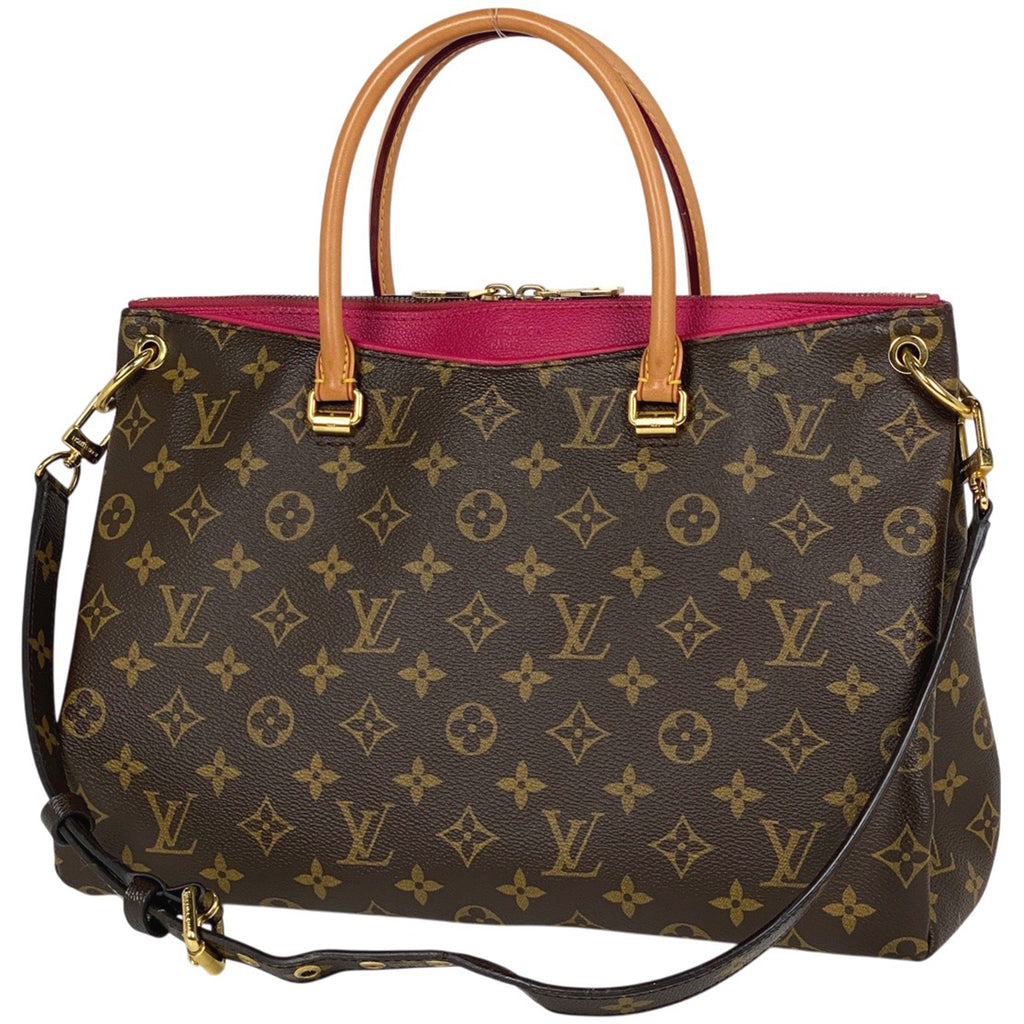 ルイ・ヴィトン パラス 肩掛け ショルダーバッグ 2WAY ハンドバッグ モノグラム ブラウン ピンク レディース 【中古】brbag