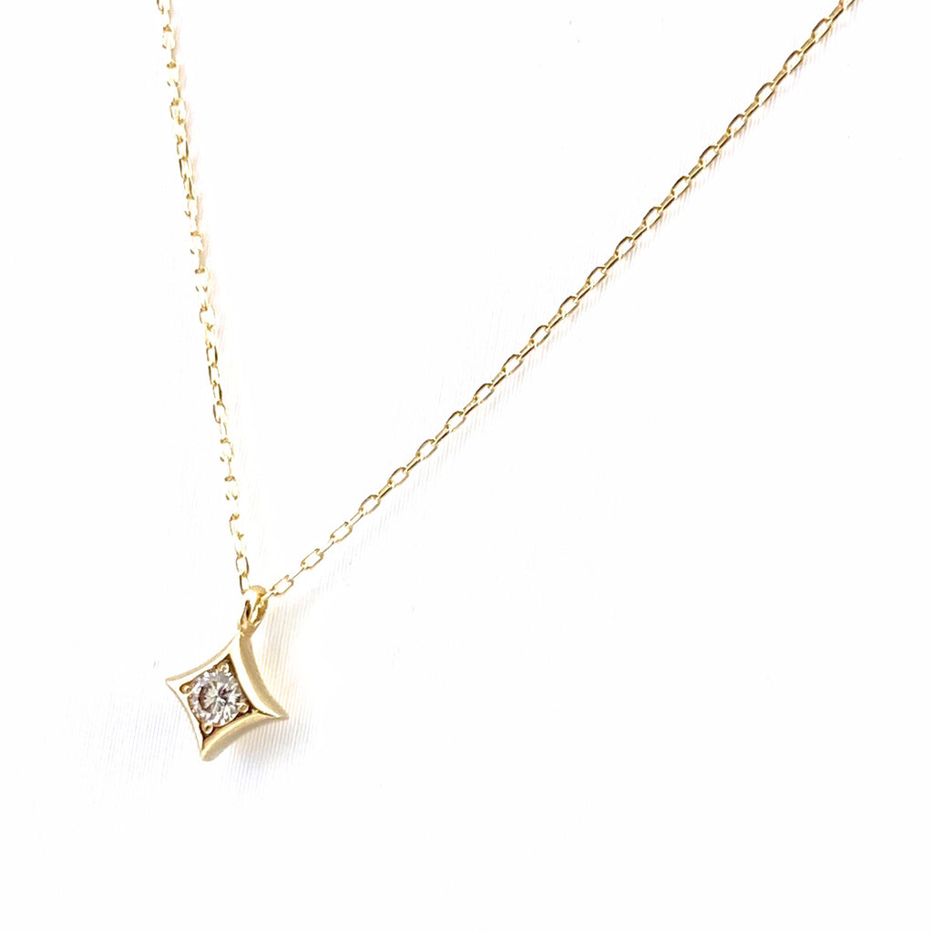 カナルヨンドシー ダイヤモンド デザインペンダント YG イエローゴールド ペンダント ネックレス K10 ダイヤモンド レディース 【中古】brjwl