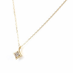 カナルヨンドシー ダイヤモンド デザインペンダント YG イエローゴールド ペンダント ネックレス K10 ダイヤモンド レディース 【中古】brjwl