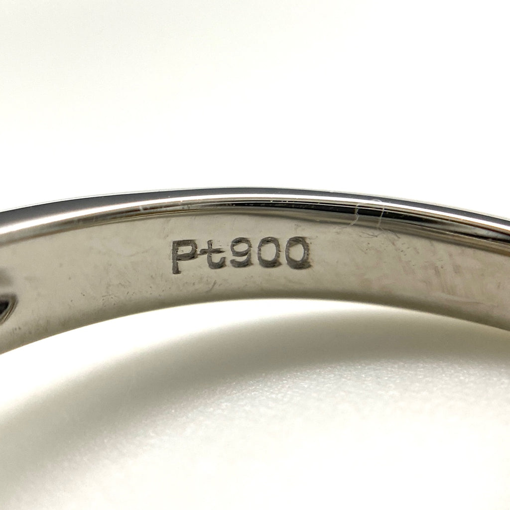 パール デザインリング プラチナ 指輪 メレダイヤ 真珠 リング 10号 Pt900 パール ダイヤモンド レディース 【中古】nbjwl