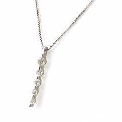 メレダイヤ デザインネックレス プラチナ ペンダント ネックレス Pt900 Pt850 ダイヤモンド レディース 【中古】nbjwl