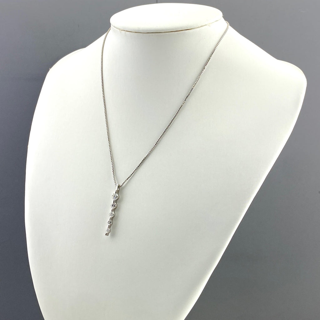 メレダイヤ デザインネックレス プラチナ ペンダント ネックレス Pt900 Pt850 ダイヤモンド レディース 【中古】nbjwl