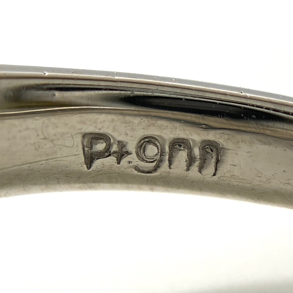 サファイア デザインリング プラチナ メレダイヤ 指輪 リング 10.5号 Pt900 サファイア ダイヤモンド レディース 【中古】nbjwl