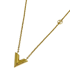 ルイ・ヴィトン エセンシャル V ネックレス ロゴ ネックレス GP ゴールド レディース 【中古】bracc