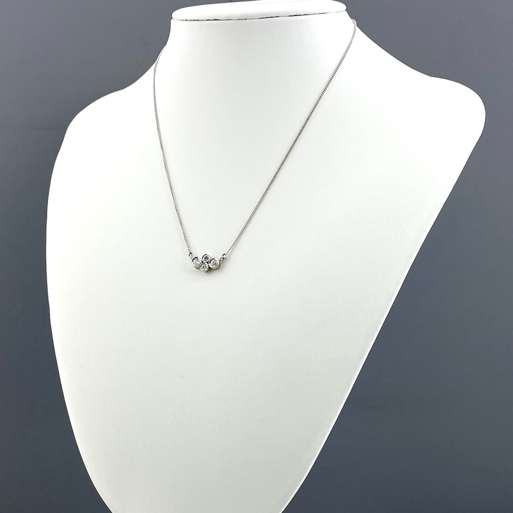 メレダイヤ デザインネックレス プラチナ ペンダント ネックレス Pt850 ダイヤモンド レディース 【中古】nbjwl