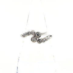 メレダイヤ デザインリング プラチナ 指輪 リング 16号 Pt900 ダイヤモンド レディース 【中古】nbjwl