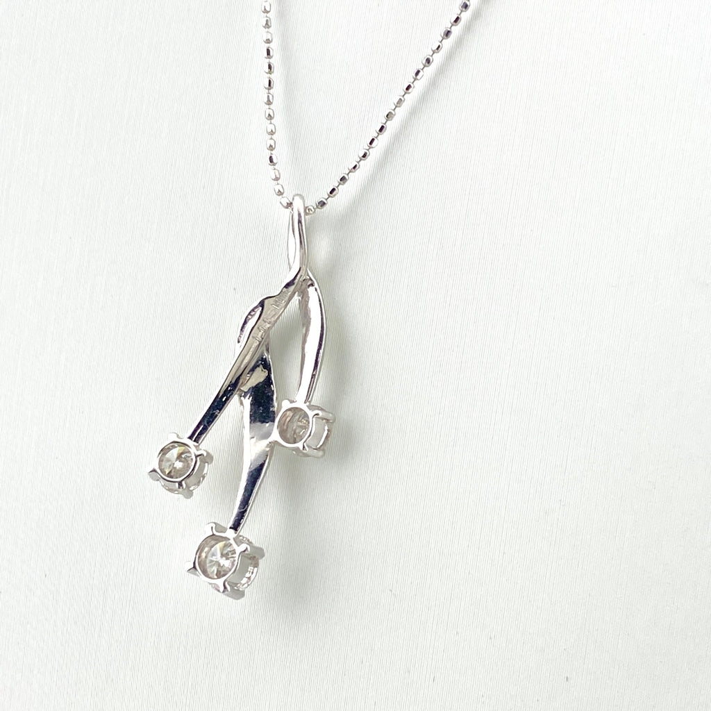 メレダイヤ デザインネックレス WG ホワイトゴールド ペンダント ネックレス K18 WG ダイヤモンド レディース 【中古】nbjwl