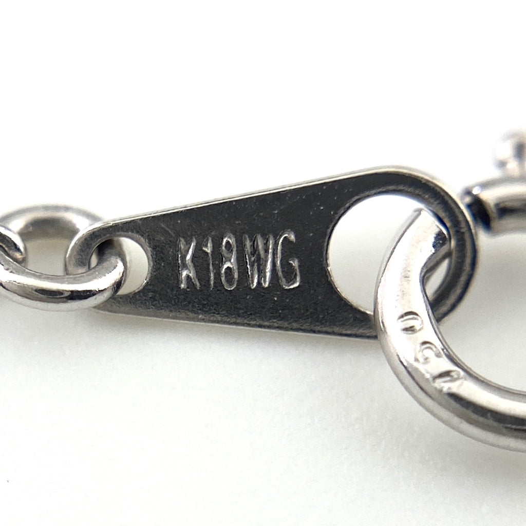 メレダイヤ デザインネックレス WG ホワイトゴールド ペンダント ネックレス K18 WG ダイヤモンド レディース 【中古】nbjwl