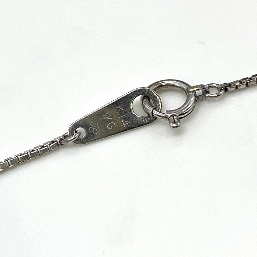 メレダイヤ デザインネックレス WG ホワイトゴールド ペンダント ネックレス K14 K18 WG レディース 【中古】nbjwl