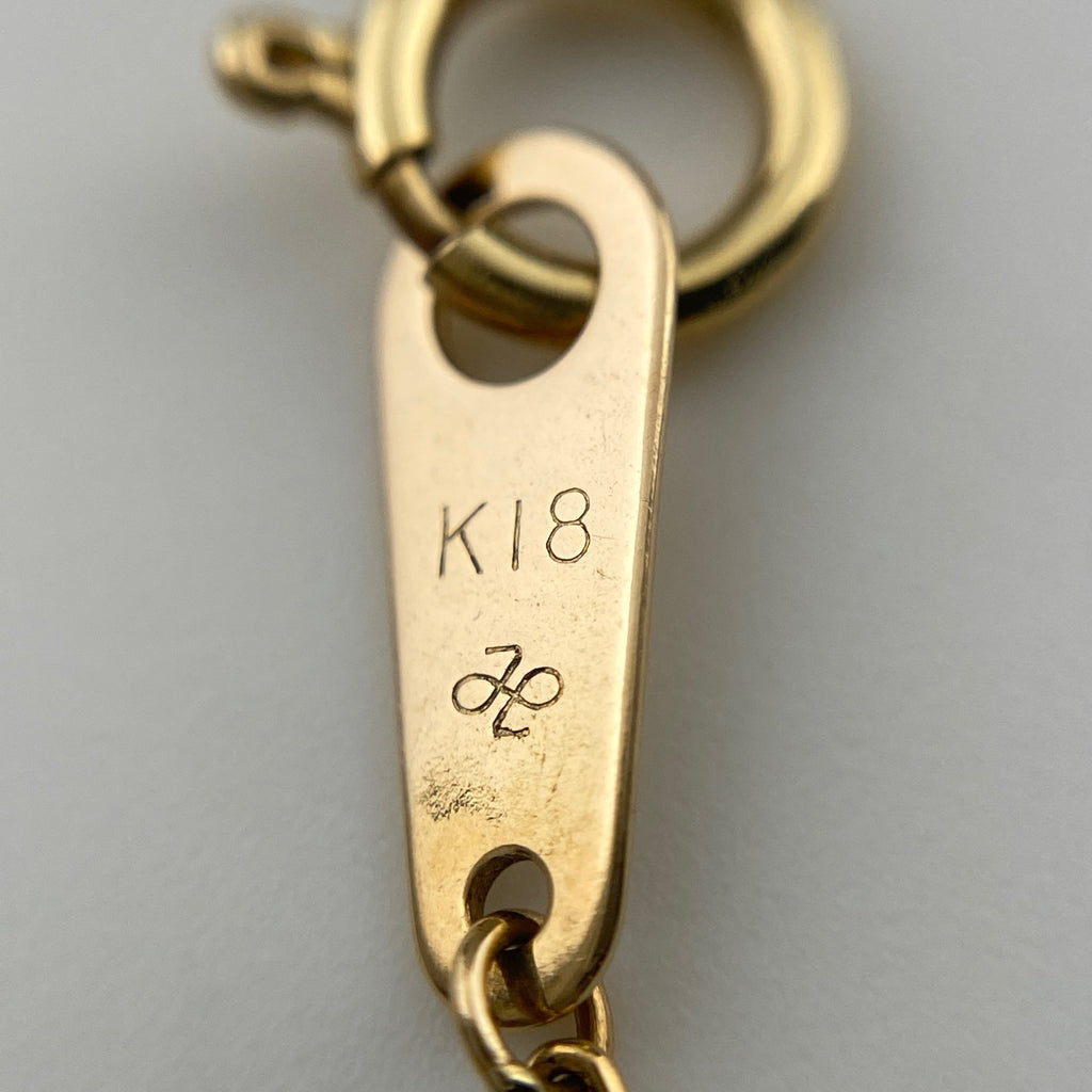 メレダイヤ デザインネックレス YG イエローゴールド ペンダント ネックレス K18 ダイヤモンド レディース 【中古】nbjwl