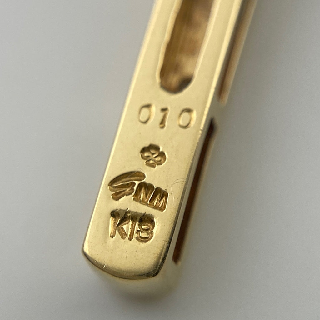 メレダイヤ デザインネックレス YG イエローゴールド ペンダント ネックレス K18 ダイヤモンド レディース 【中古】nbjwl