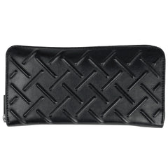 ボッテガヴェネタ デザイン ラウンドファスナー 長財布 ラウンドジップ メンズ 長財布 レザー ブラック レディース 【中古】 brbag