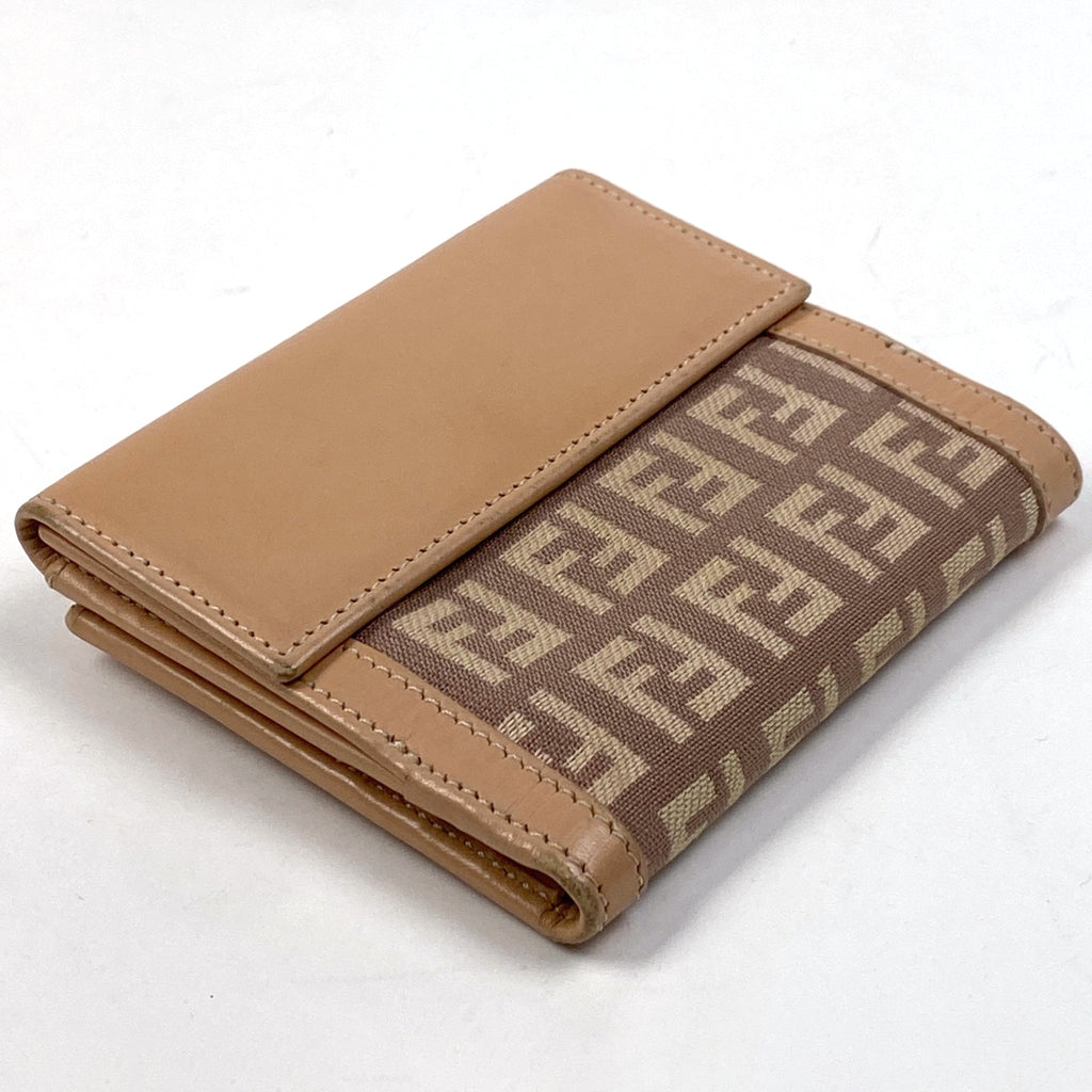 1円 FENDI フェンディ ズッカ柄 ズッキーノ キャンバス×レザー