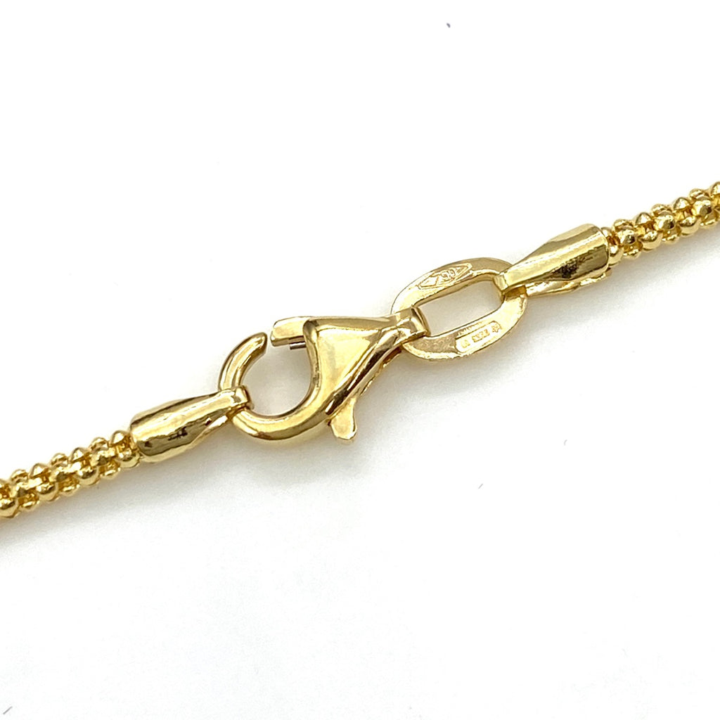 メレダイヤ デザインネックレス YG イエローゴールド ペンダント ネックレス K18 750 ダイヤモンド レディース 【中古】nbjwl