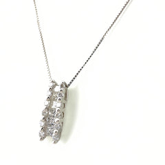 メレダイヤ デザインネックレス プラチナ ペンダント ネックレス Pt900 Pt850 ダイヤモンド レディース 【中古】nbjwl