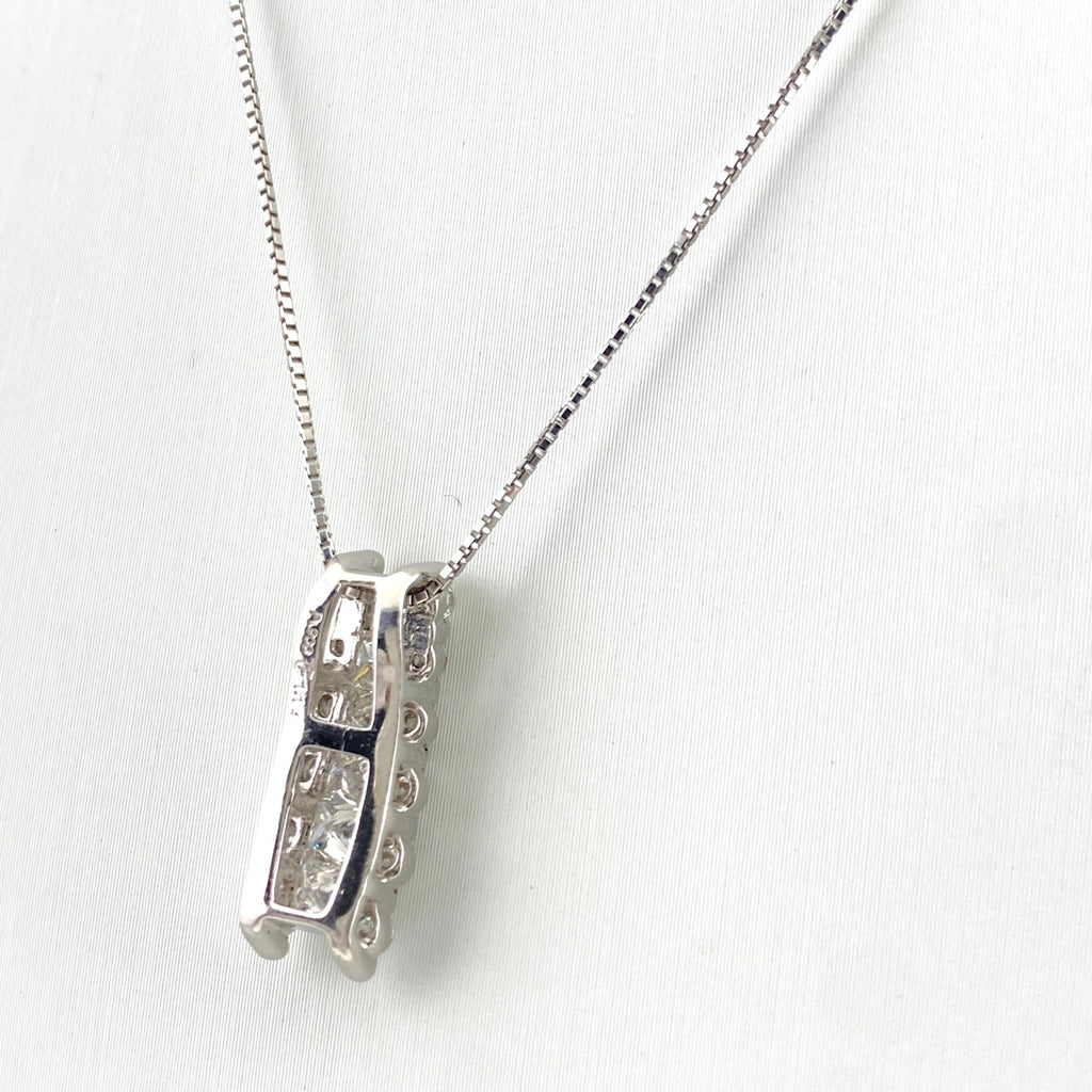 メレダイヤ デザインネックレス プラチナ ペンダント ネックレス Pt900 Pt850 ダイヤモンド レディース 【中古】nbjwl